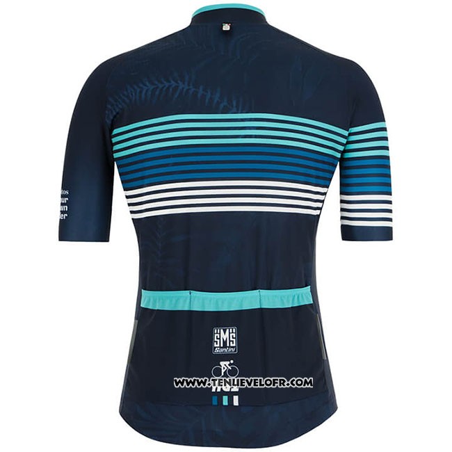 2019 Maillot Ciclismo Tour Down Under Bleu Manches Courtes et Cuissard